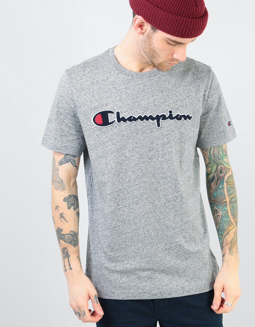 Champion Script Logo Crewneck T-Shirt - GRLTM