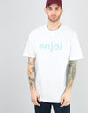 Enjoi Helvetica Logo T-Shirt - White/Mint