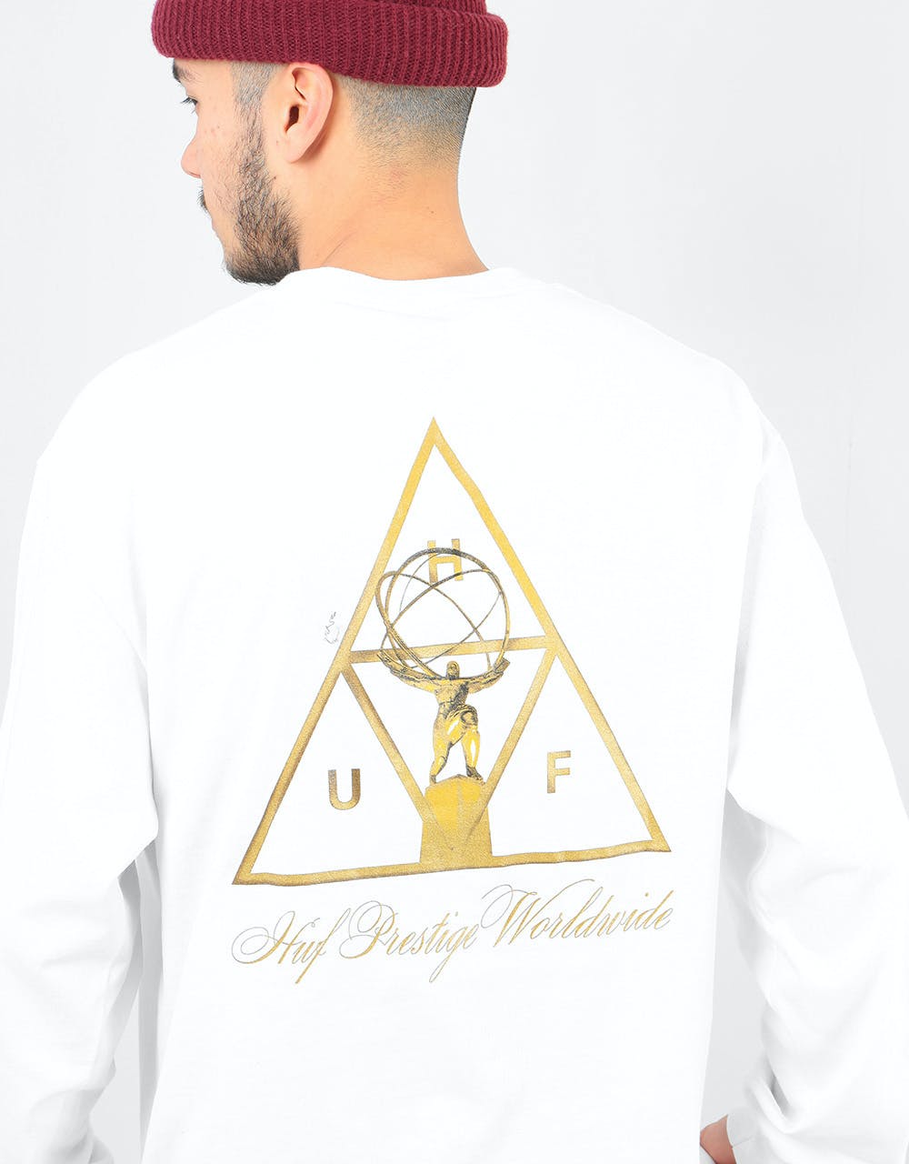 HUF Prestige TT L/S T-Shirt  White