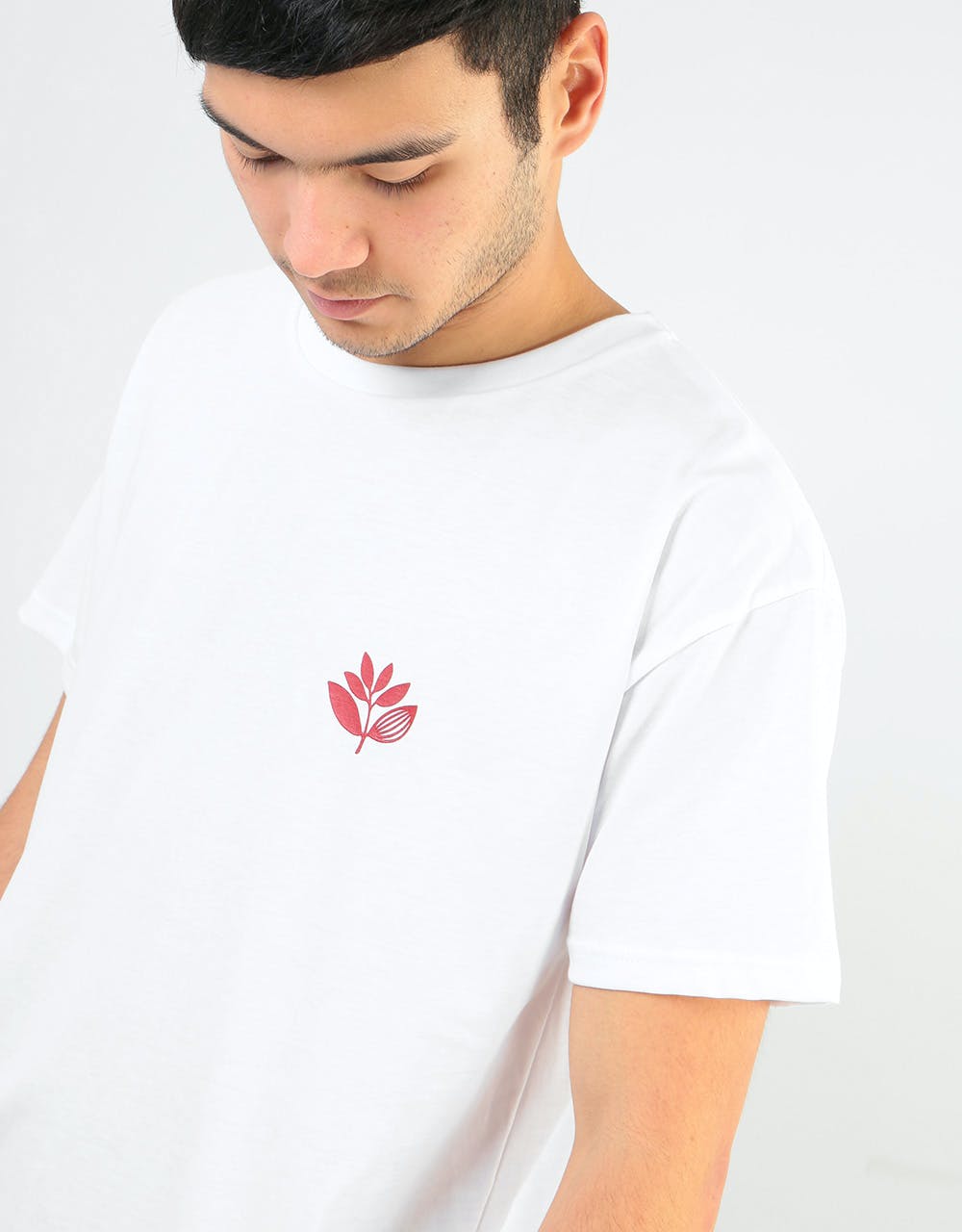 Magenta Heart Plant T-Shirt - White