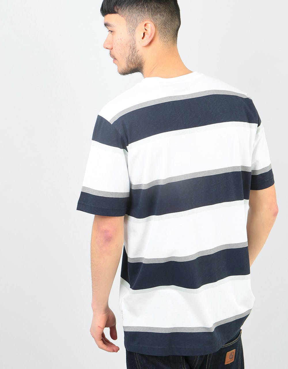 Nicce Colum T-Shirt - White/Deep Navy/Mint