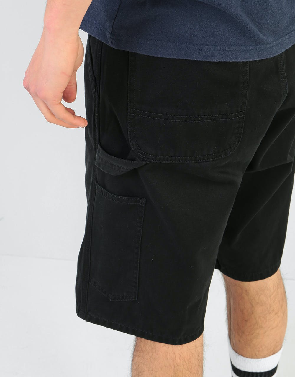 Carhartt WIP Ruck Single Knee Short - Black (Stone Washed)