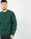 Carhartt WIP Chase Sweatshirt - Bottle Green/Gold
