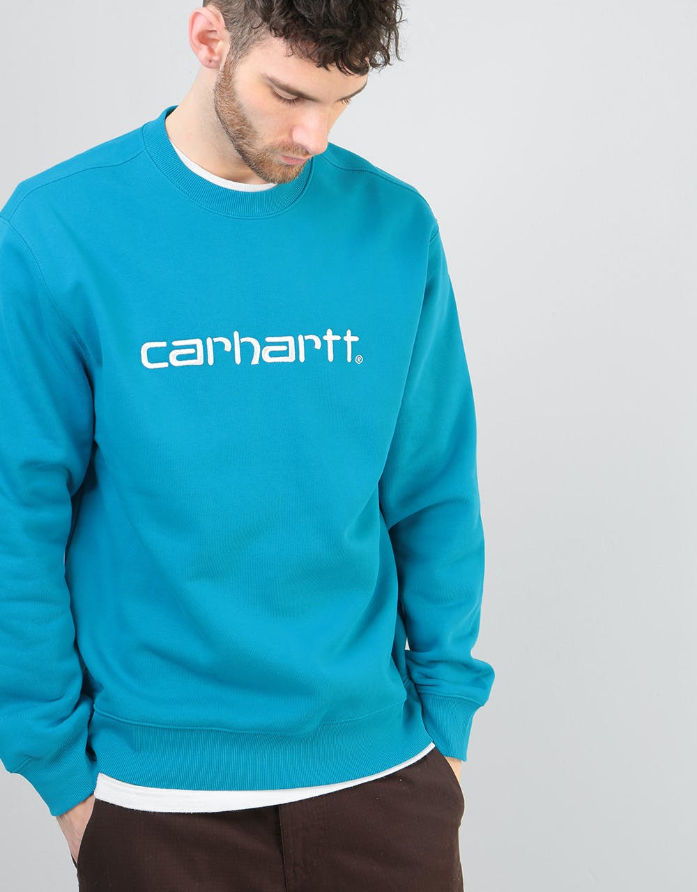 Carhartt WIP Sweatshirt - Pizol/White