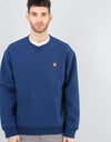 Carhartt WIP American Script Sweatshirt - Metro Blue