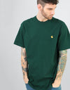Carhartt WIP Chase T-Shirt - Bottle Green/Gold