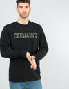 Carhartt WIP College L/S T-Shirt - Black/Camo Laurel