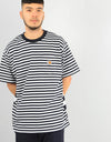 Carhartt WIP Barkley Pocket T-Shirt - Dark Navy/White (Barkley Stripe)
