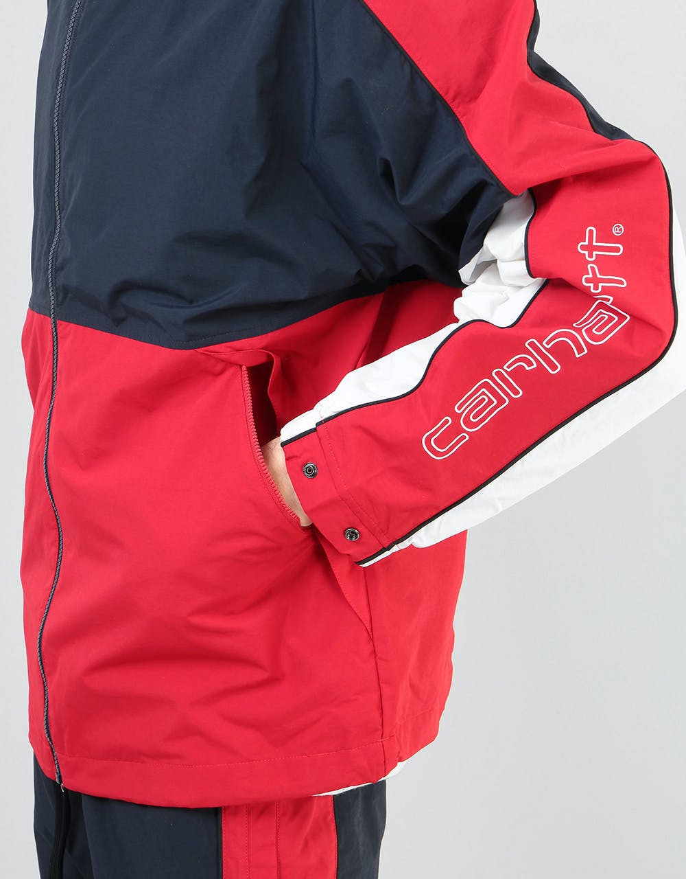 Carhartt WIP Terrace Jacket - Dark Navy/Cardinal/White