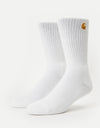 Carhartt WIP Chase Socks - White/Gold