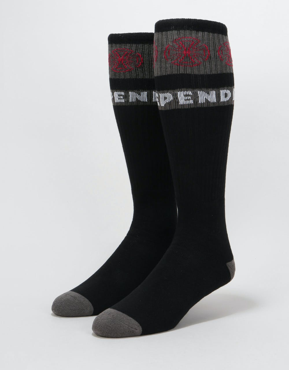 Independent Crosses Crew Socks - Black
