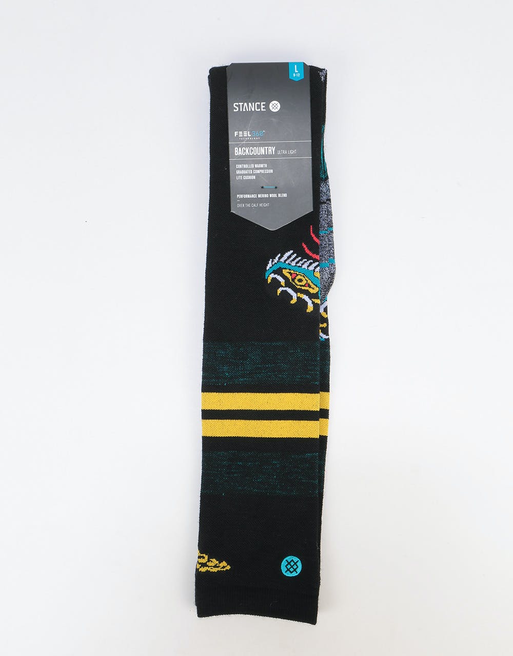 Stance Snake Bite Backcountry Ultralight Snowboard Socks - Black