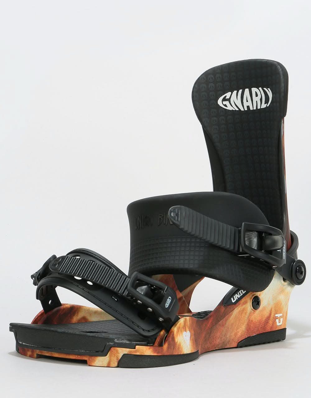Union x Gnarly Custom House Snowboard Bindings - Acid Wash