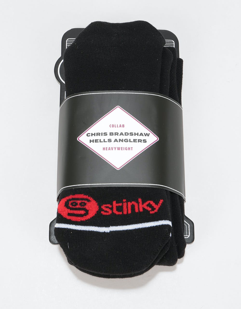 Stinky x Hells Anglers CB Snowboard Socks - Black/HA Logo