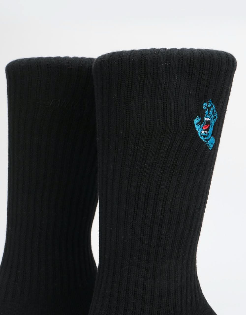 Santa Cruz Screaming Mini Hand Socks - Black