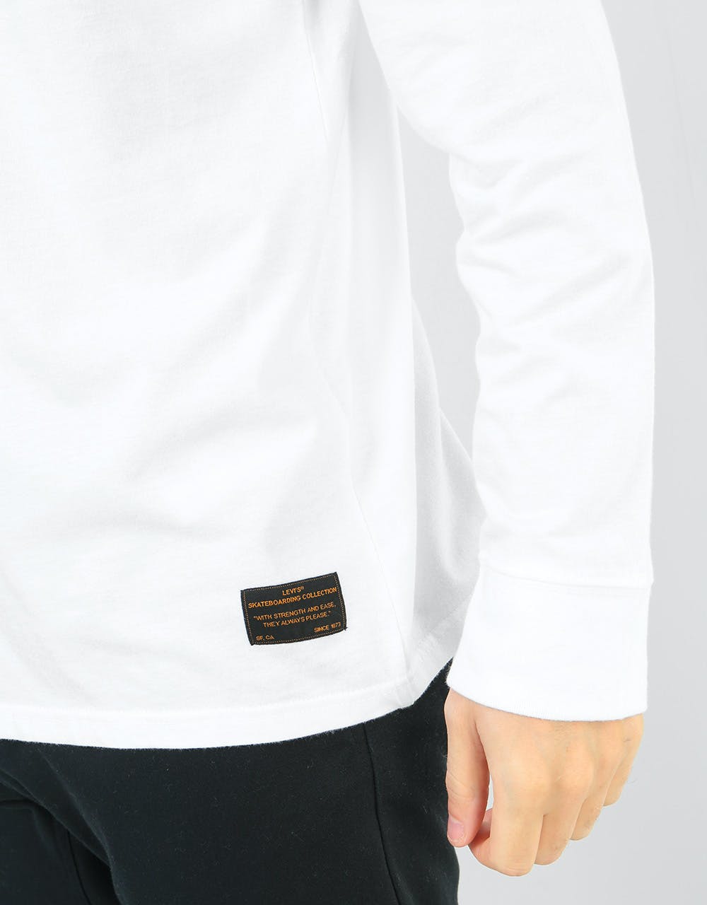 Levi's Skateboarding Graphic L/S T-Shirt - White Core/Batwing Black