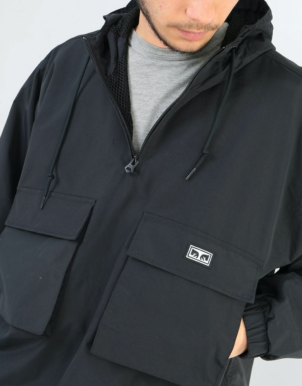 Obey Inlet Anorak  - Black