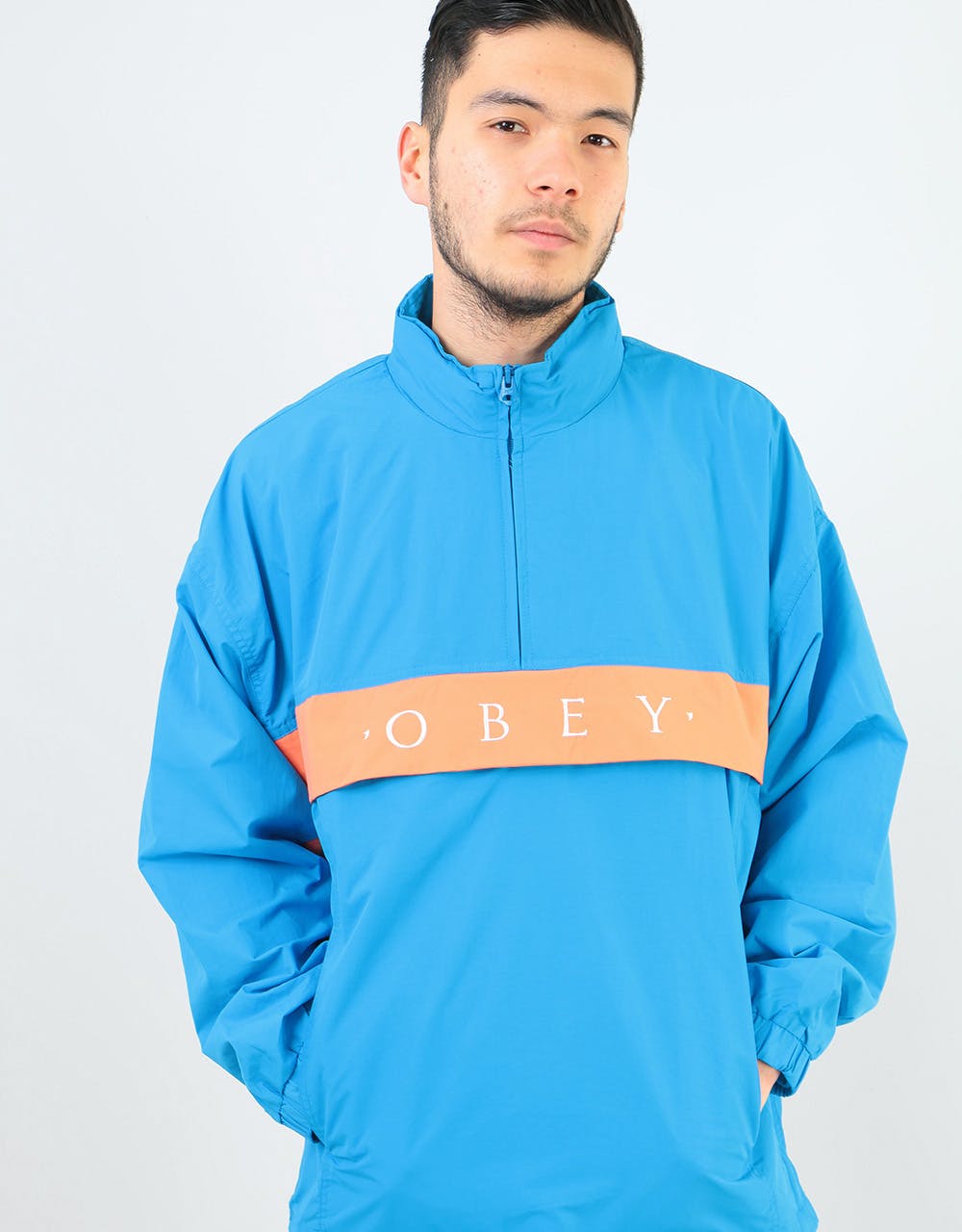 Obey Title Anorak - Sky Blue