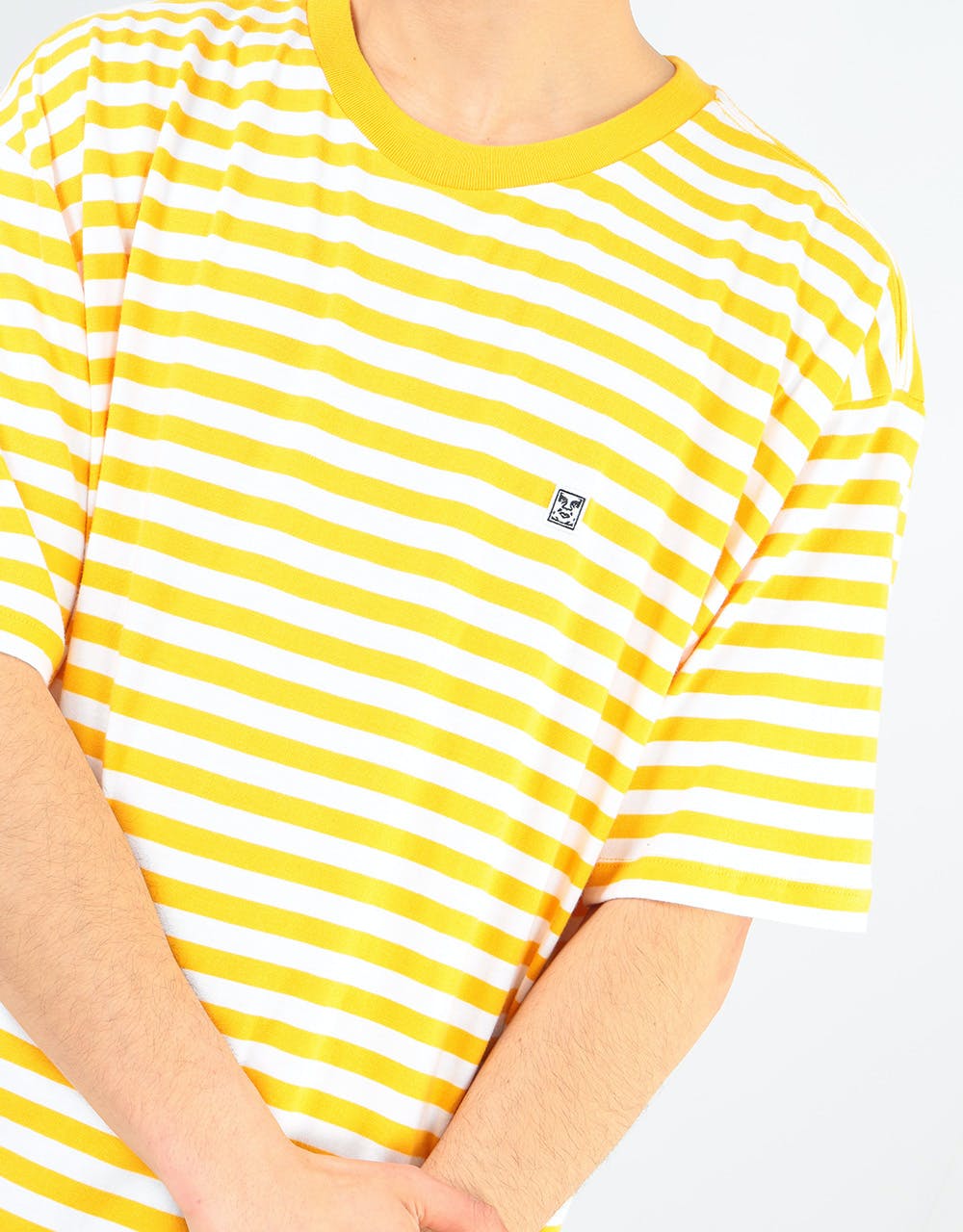 Obey 89 Icon Stripe Box II T-Shirt - Energy Yellow/Multi