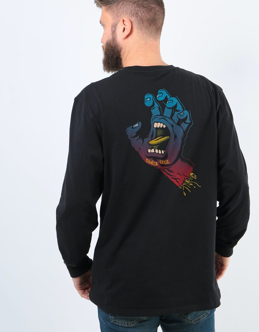 Santa Cruz Fade Hand L/S T-Shirt - Black
