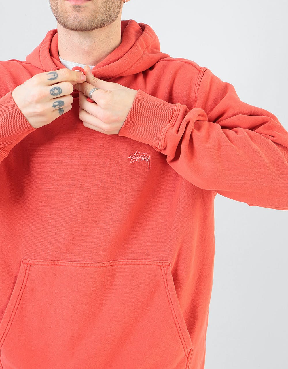 Stüssy Stock Logo Pullover Hoodie - Red