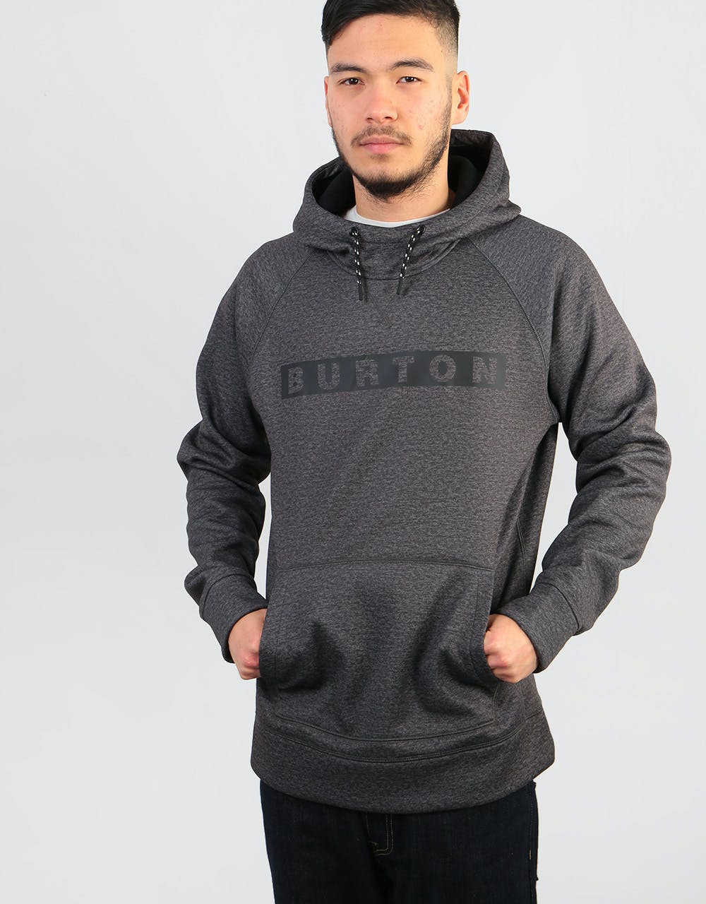 Burton Crown Bonded Pullover Hoodie - True Black Heather