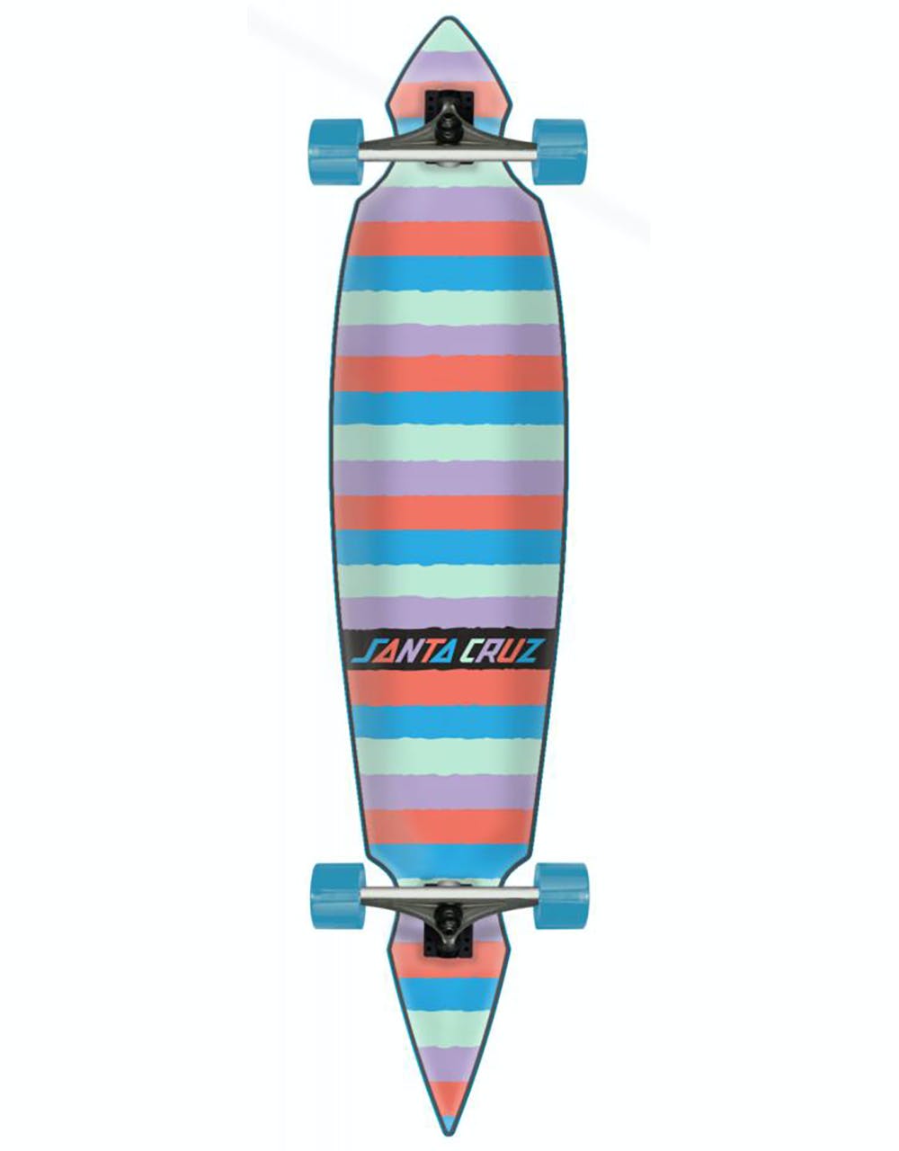 Santa Cruz Coloured Strip Pintail Longboard - 43.59" x 9.35"