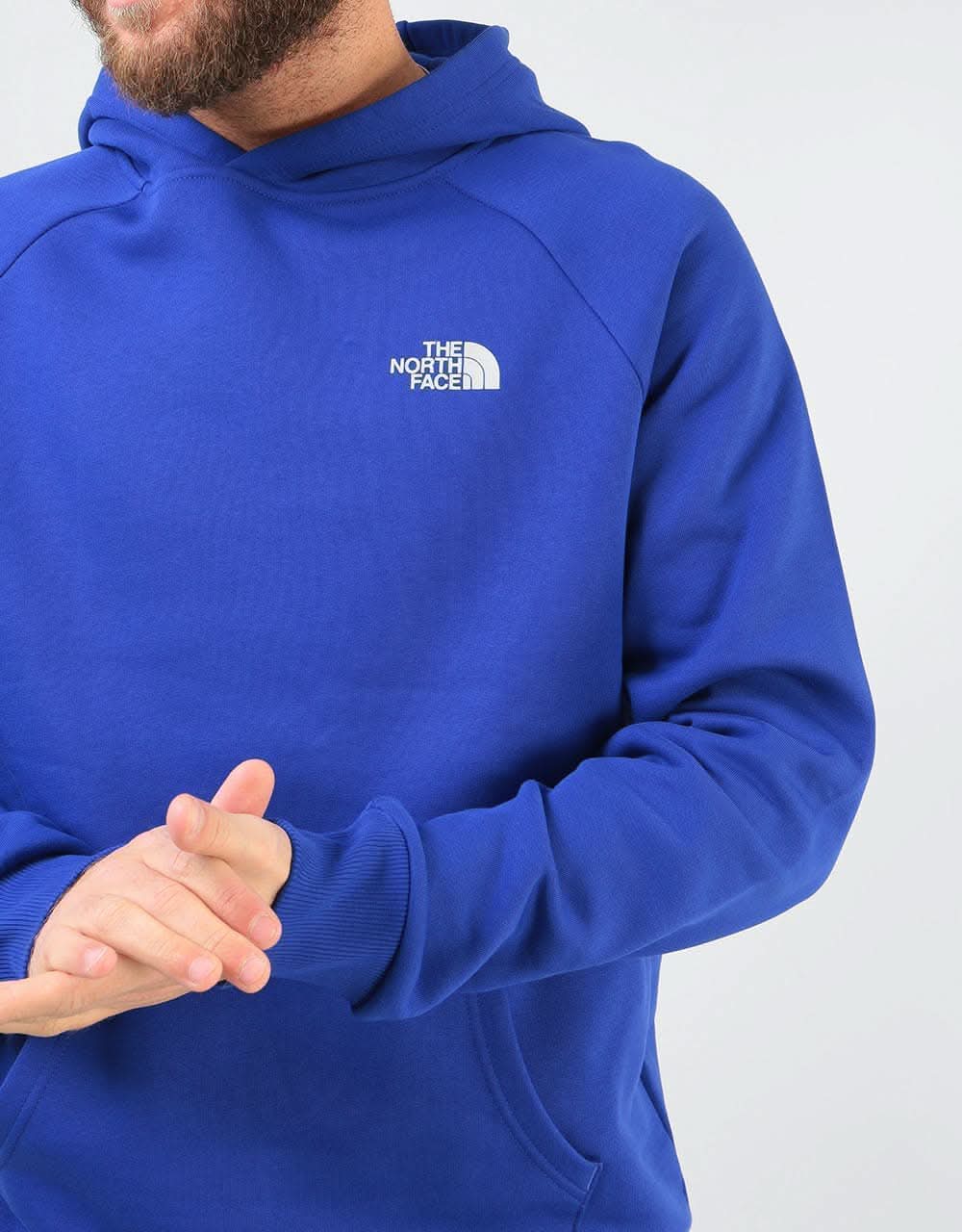 The North Face Raglan Red Box Pullover Hoodie - Lapis Blue