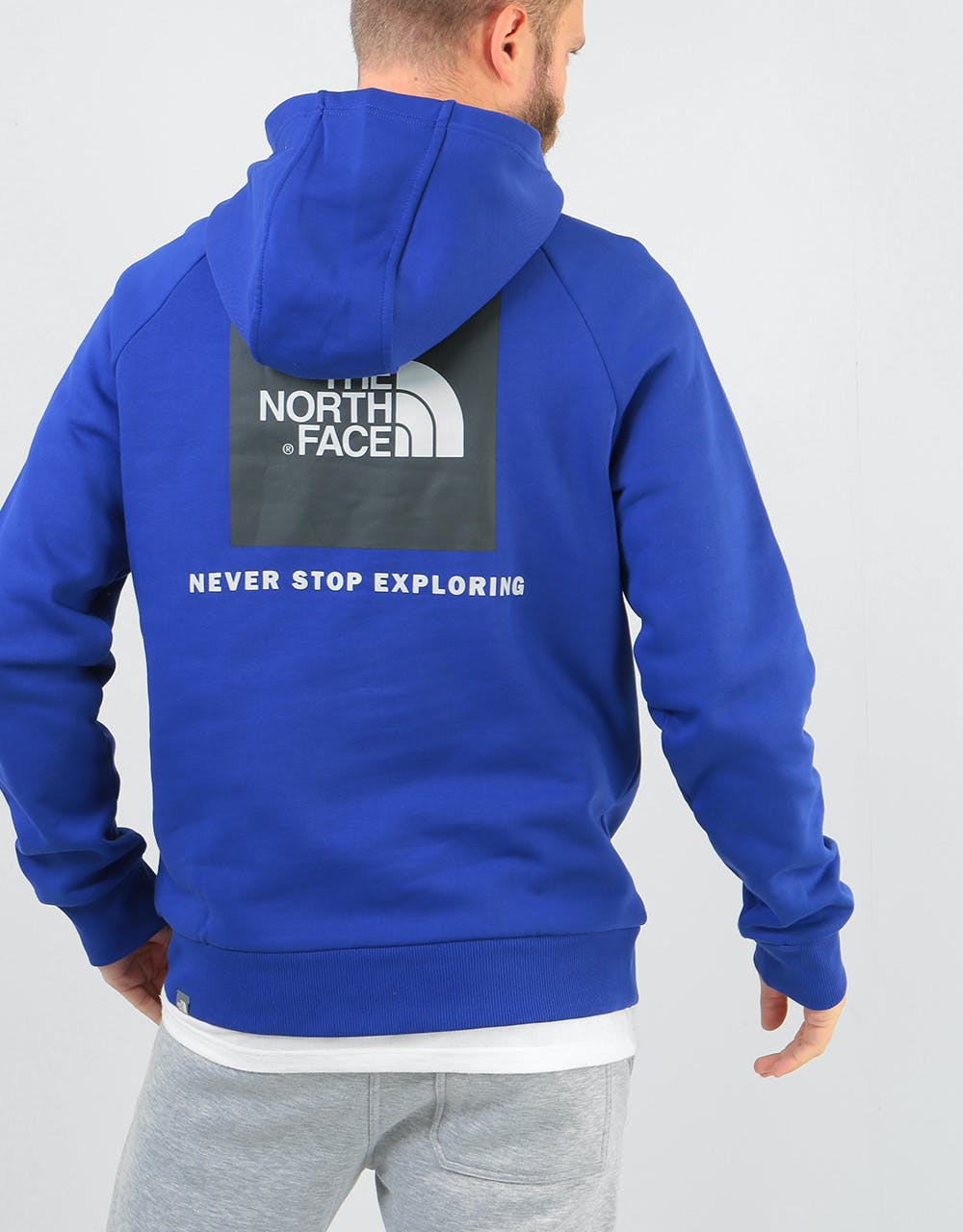 The North Face Raglan Red Box Pullover Hoodie - Lapis Blue