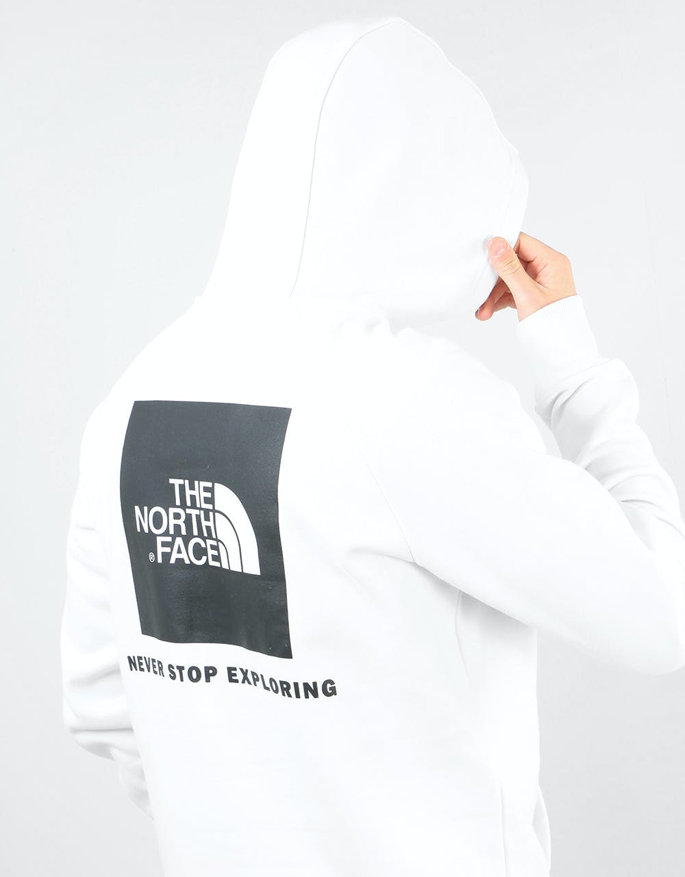 The North Face Raglan Red Box Pullover Hoodie - TNF White
