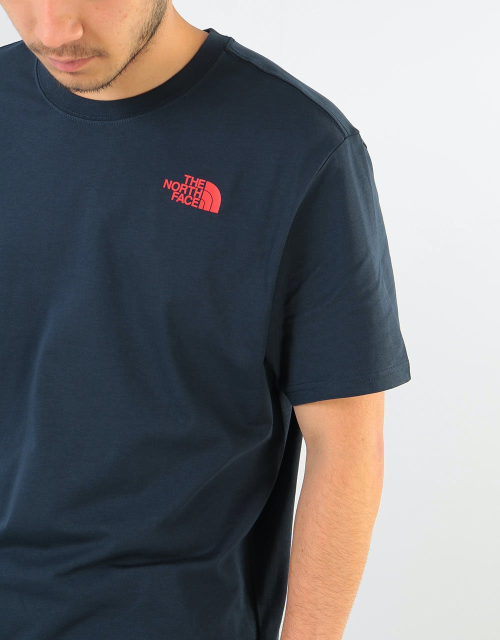 The North Face S/S Red Box T-Shirt - Urban Navy/Fiery Red