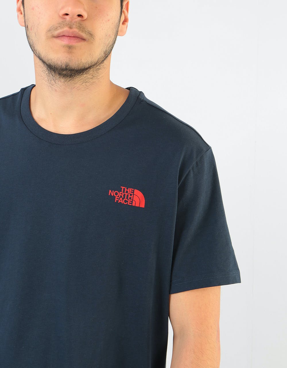 The North Face S/S Simple Dome T-Shirt - Urban Navy/Fiery Red