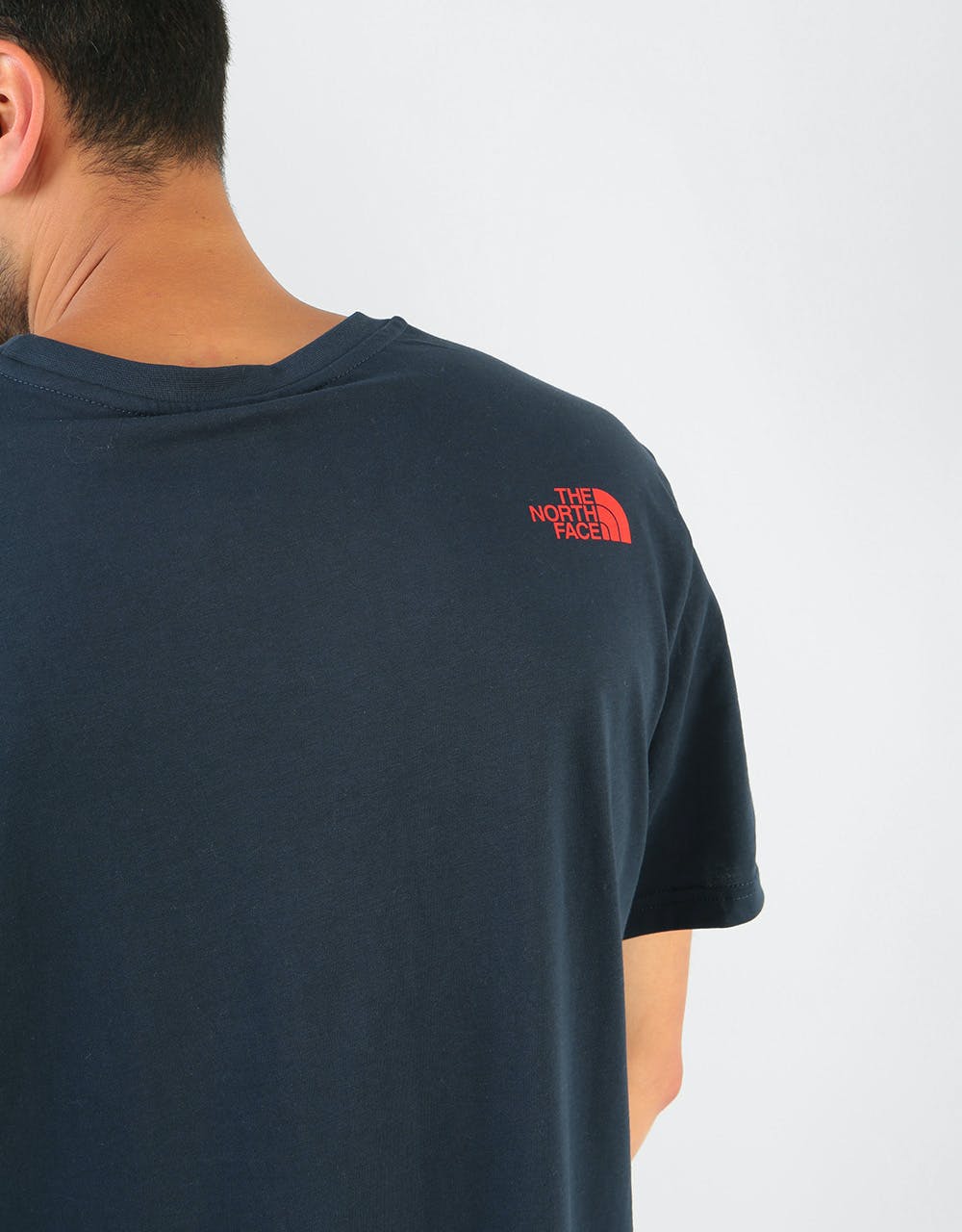 The North Face S/S Simple Dome T-Shirt - Urban Navy/Fiery Red