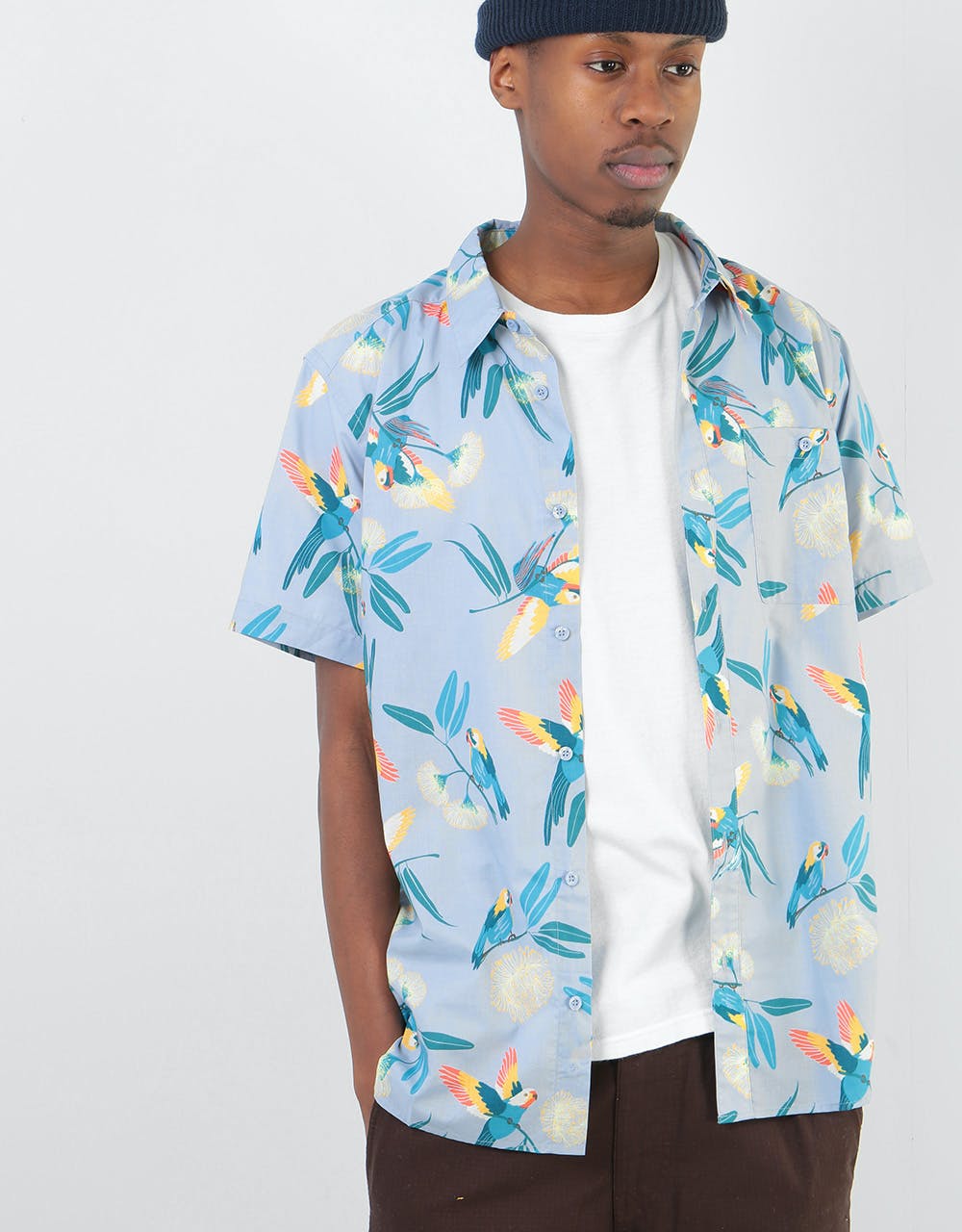 Patagonia Go To S/S Shirt - Parrots: Ghost Purple