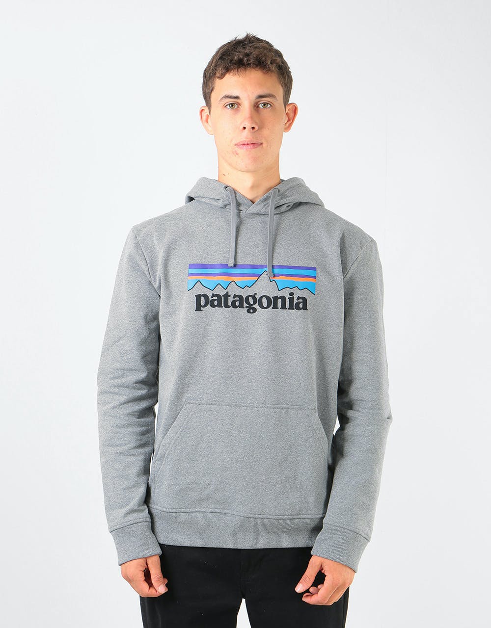 Patagonia P-6 Logo Uprisal Pullover Hoodie - Gravel Heather