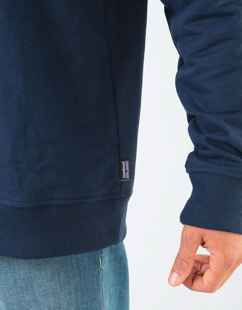 Patagonia Shop Sticker Patch Uprisal Crew Sweatshirt - Classic Navy