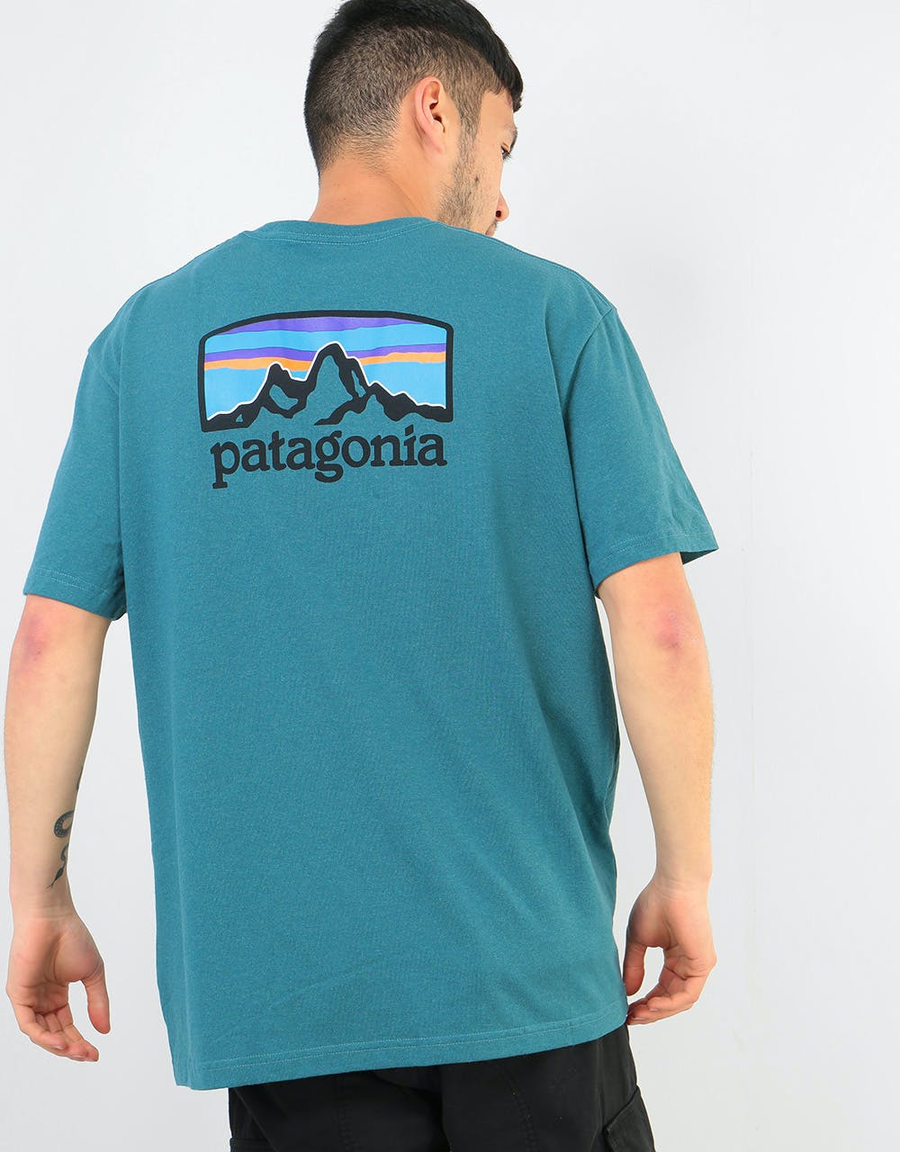 Patagonia Fitz Roy Horizons Responsibili-Tee® T-Shirt - Tasmanian Teal