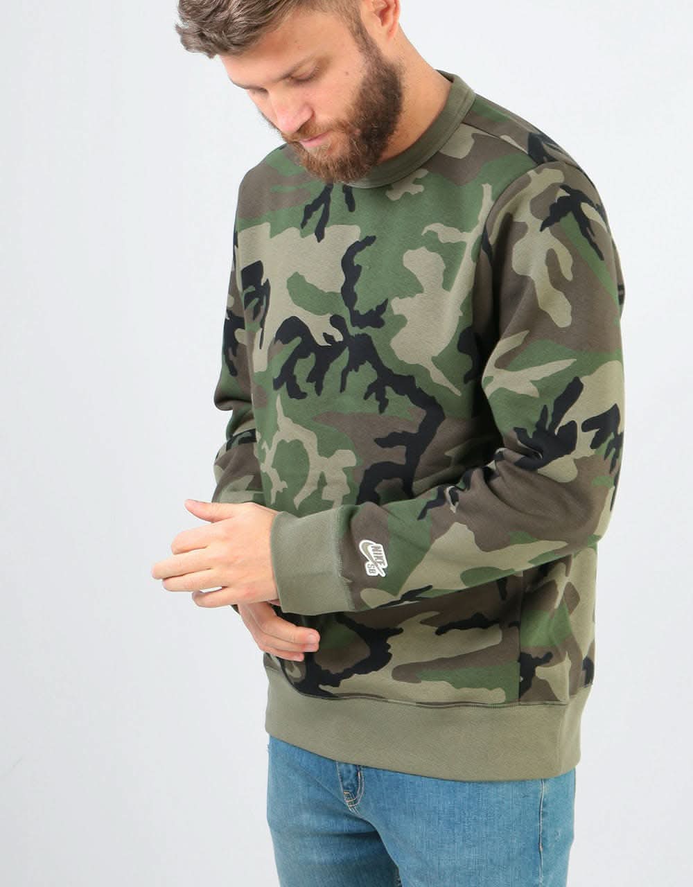 Nike SB ERDL Icon Crew - Medium Olive/Medium Olive