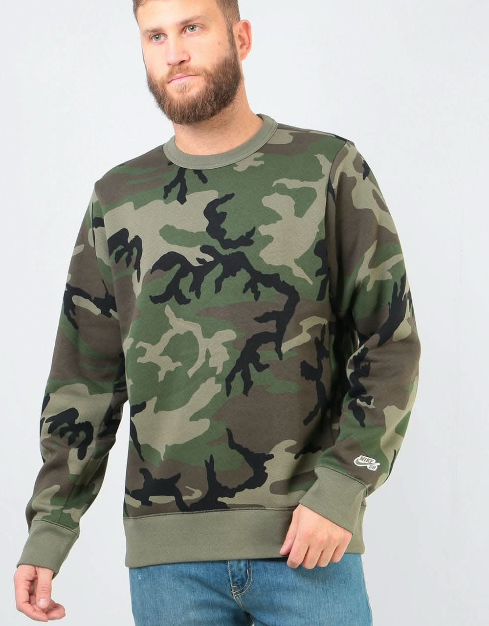 Nike SB ERDL Icon Crew - Medium Olive/Medium Olive