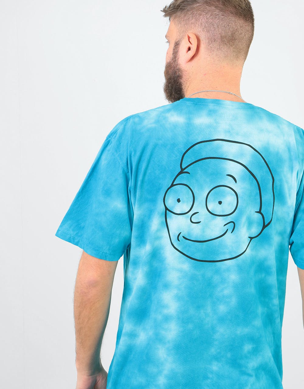 Primitive x Rick & Morty Morty Outline Tie-Dye T-Shirt - Aqua Tie Dye