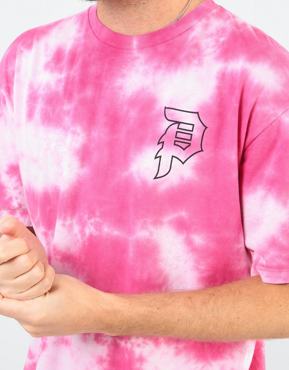 Primitive x Rick & Morty Rick Outline Tie-Dye T-Shirt - Pink Tie Dye