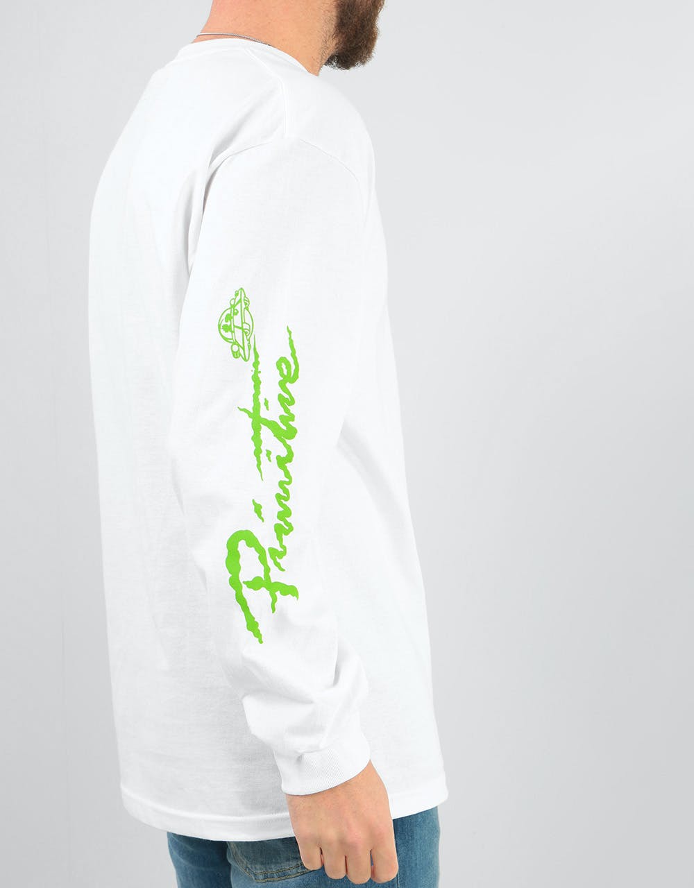 Primitive x Rick & Morty Pickle Rick L/S T-Shirt - White