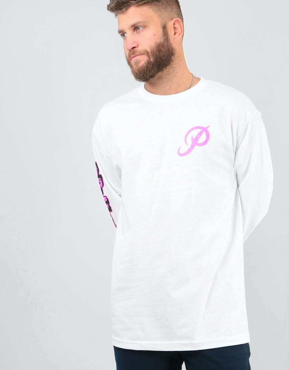 Primitive x Rick & Morty Rick Destructed L/S T-Shirt - White