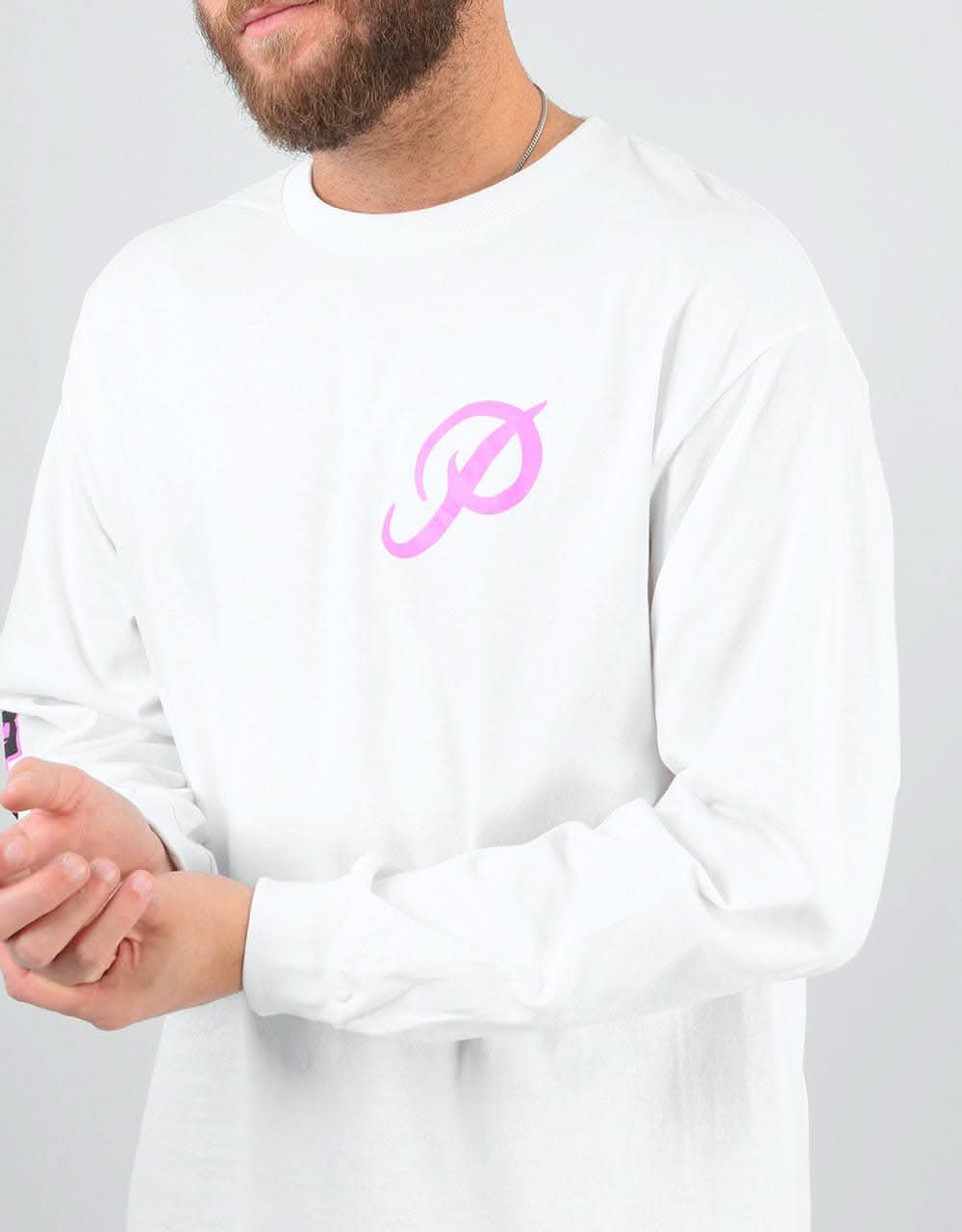 Primitive x Rick & Morty Rick Destructed L/S T-Shirt - White