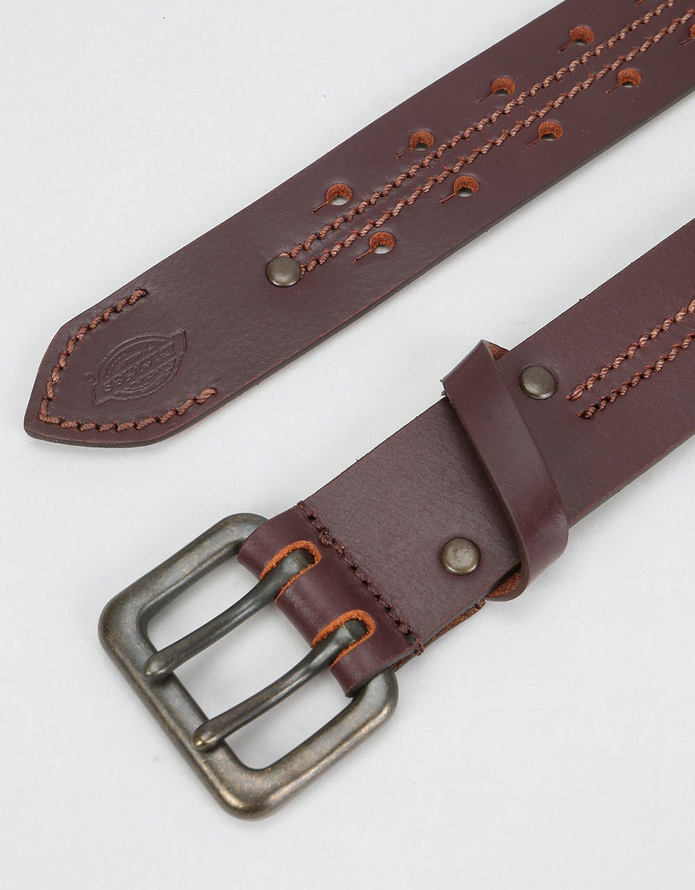 Dickies Bluefield Leather Belt - Dark Brown