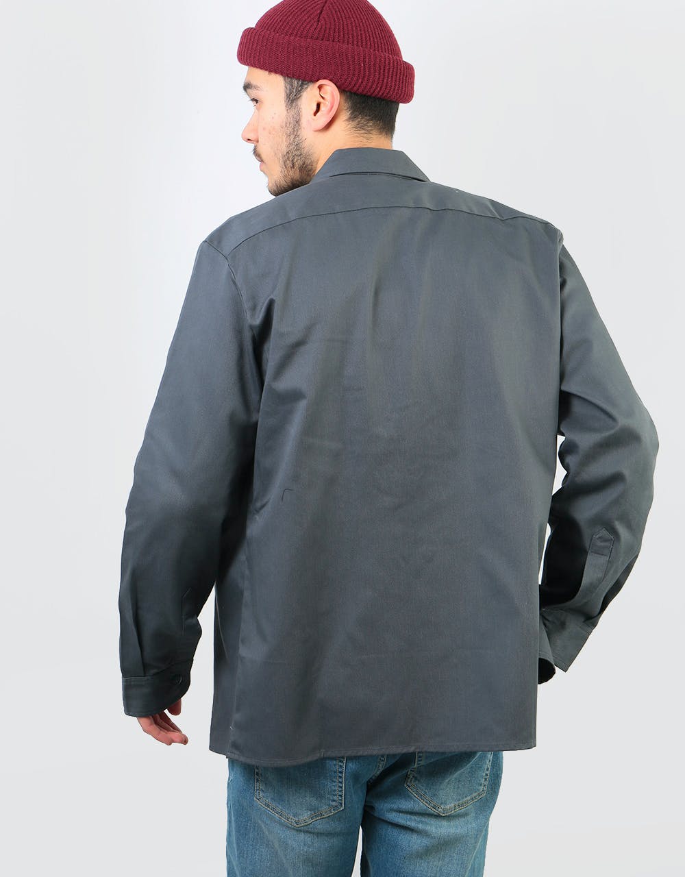 Dickies L/S Slim Shirt - Charcoal Grey