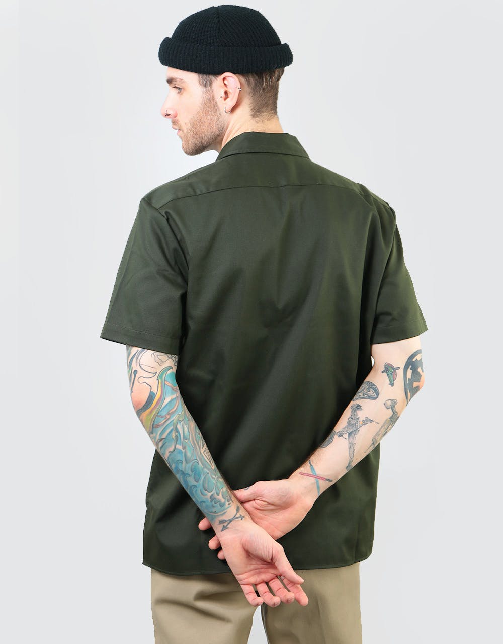 Dickies Short Sleeve Slim Shirt - Olive Green