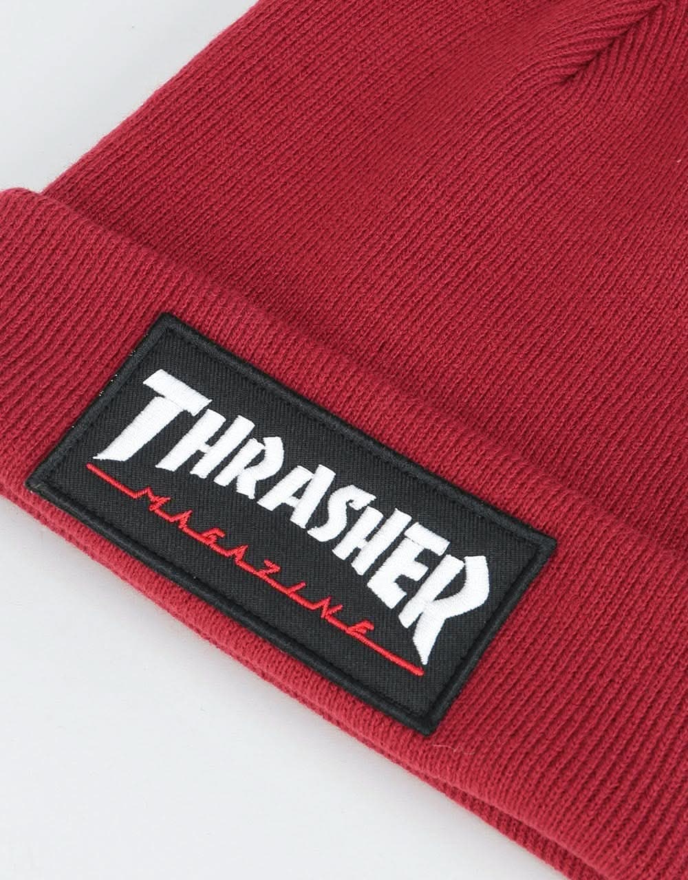 Thrasher Logo Patch Beanie - Maroon