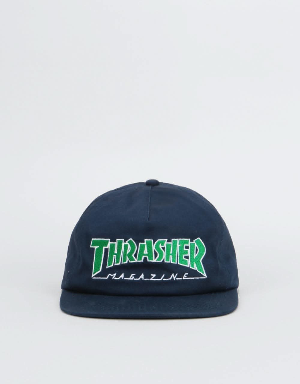 Thrasher Outlined Snapback Cap - Navy