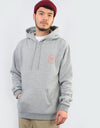 Brixton Wheeler Pullover Hoodie - Heather Grey/Orange